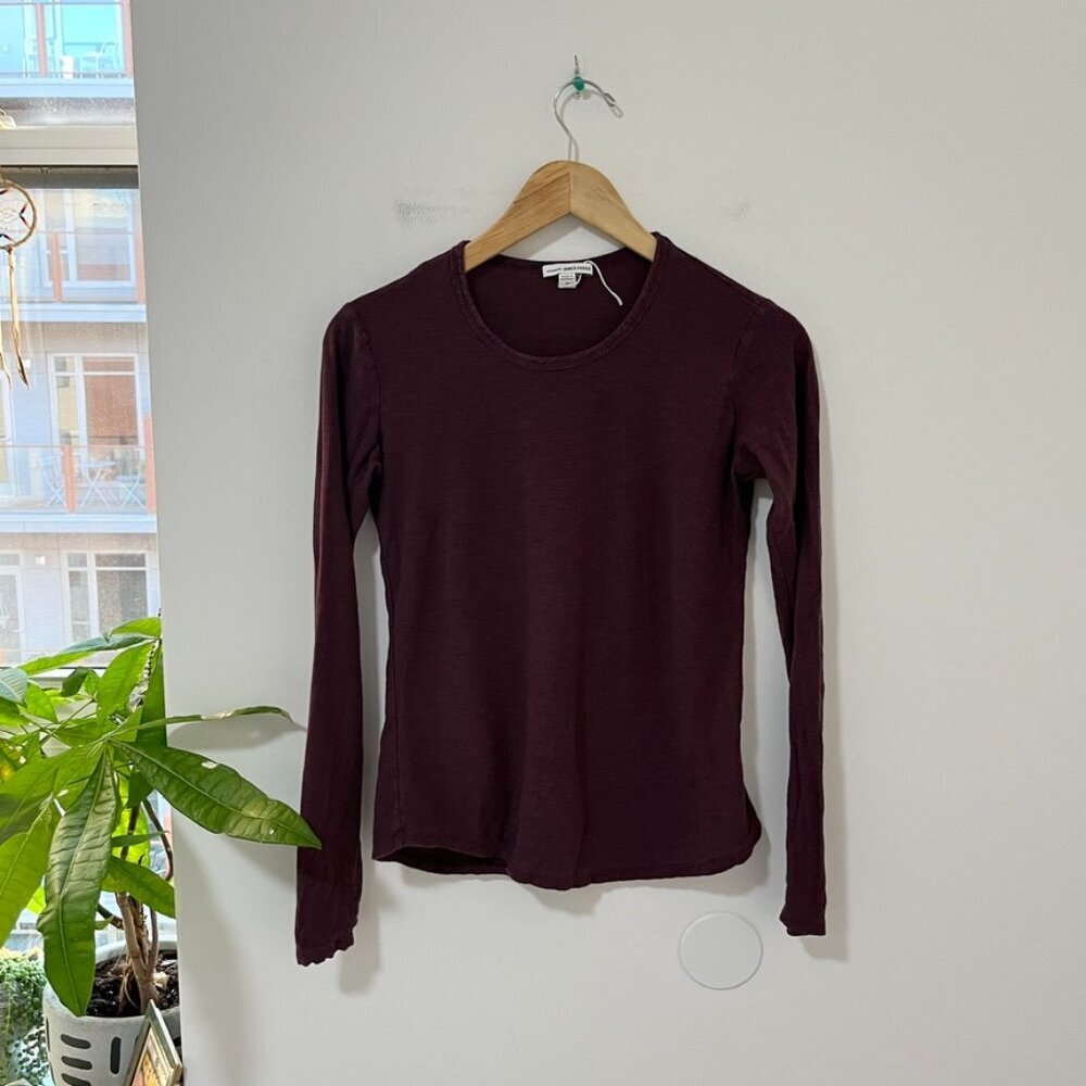 Standard James Perse Purple Long Sleeve Tee Size 0